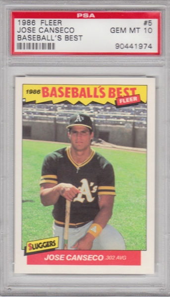 PSA Set Registry Showcase: DHaar Jose Canseco Master Rookie Set