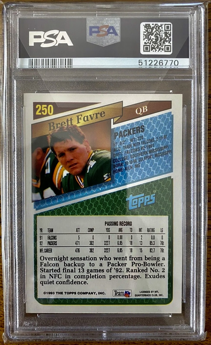 PSA Set Registry Digital Album: mgiobbe Brett Favre Topps Set