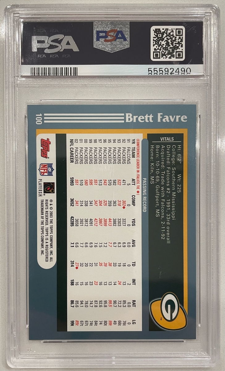 PSA Set Registry Digital Album: mgiobbe Brett Favre Topps Set