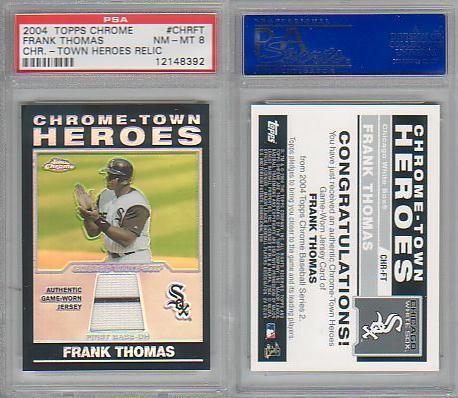 Frank Thomas 2004 Topps Finest Authentic Game Worn Jersey Card