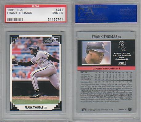 Frank Thomas 1993 O-Pee-Chee Premier Star Performers Card #1 PSA 9