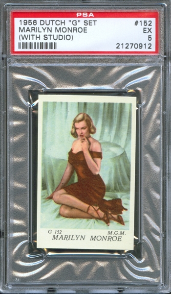 1956 NMMM Marilyn Monroe 5 of Hearts Playing Card (PSA 10)