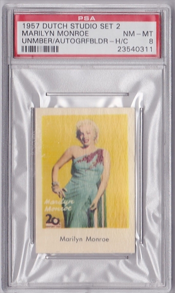 Lot of (2) 1956 NMMM Marilyn Monroe Playing Cards with 2 & 4 of Clubs (PSA  9)