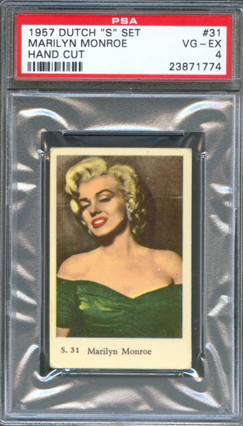 1956 NMMM Marilyn Monroe 5 of Hearts Playing Card (PSA 10)