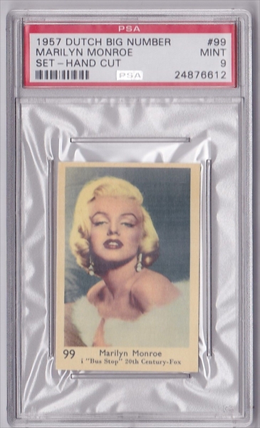 Lot of (2) 1956 NMMM Marilyn Monroe Playing Cards with 2 & 4 of Clubs (PSA  9)