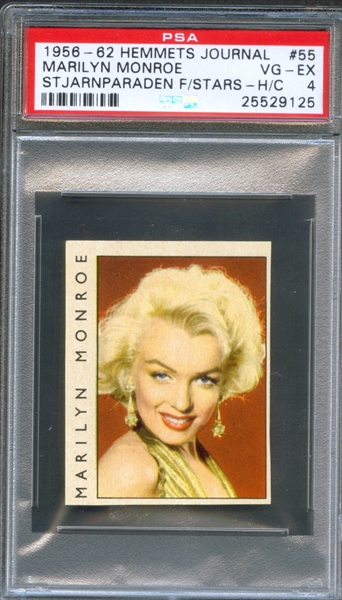 1956 NMMM Marilyn Monroe 5 of Hearts Playing Card (PSA 10)