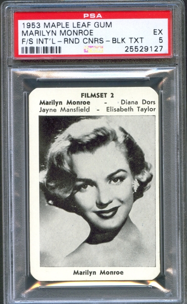 1956 NMMM Marilyn Monroe 5 of Hearts Playing Card (PSA 10)