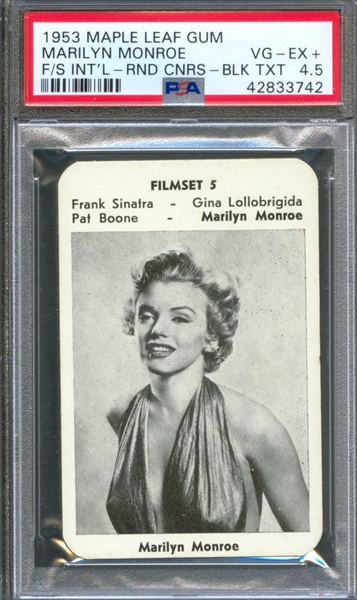 1956 NMMM Marilyn Monroe 5 of Hearts Playing Card (PSA 10)