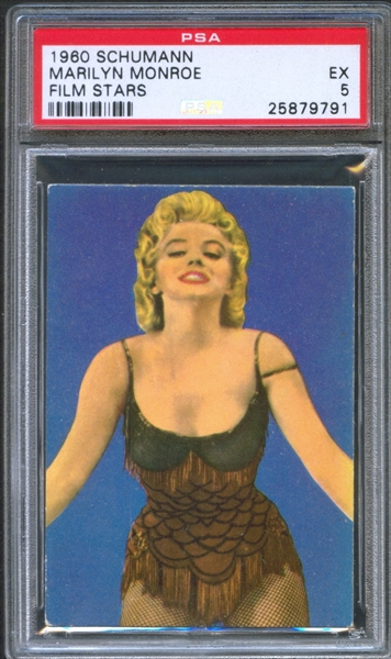 1956 NMMM Marilyn Monroe 5 of Hearts Playing Card (PSA 10)