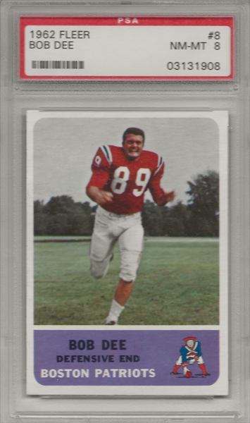 1962 Fleer Football Babe Parilli Graded PSA 4 Boston Patriots