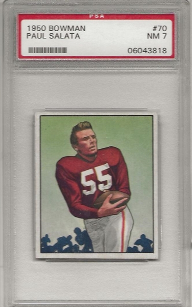 1955 BOWMAN Y.A. TITTLE 72 FOOTBALL SAN FRANCISCO 49ERS