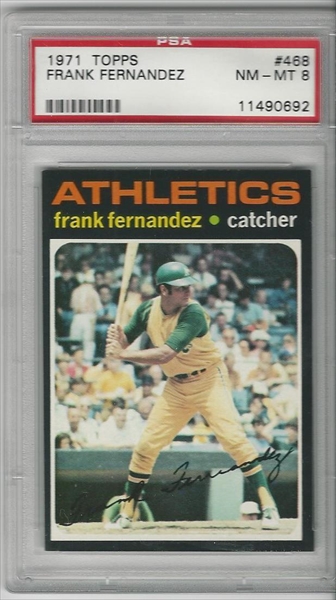  1971 Topps # 468 Frank Fernandez Oakland Athletics