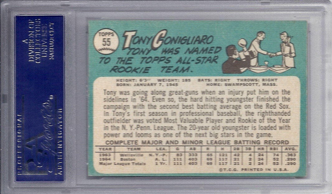 1965 Topps # 55 Tony Conigliaro (Red Sox)