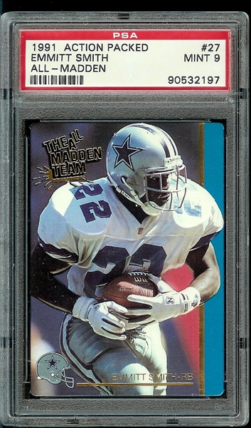 1991 Pro Set Platinum Football Emmitt Smith Card #25 Dallas Cowboys