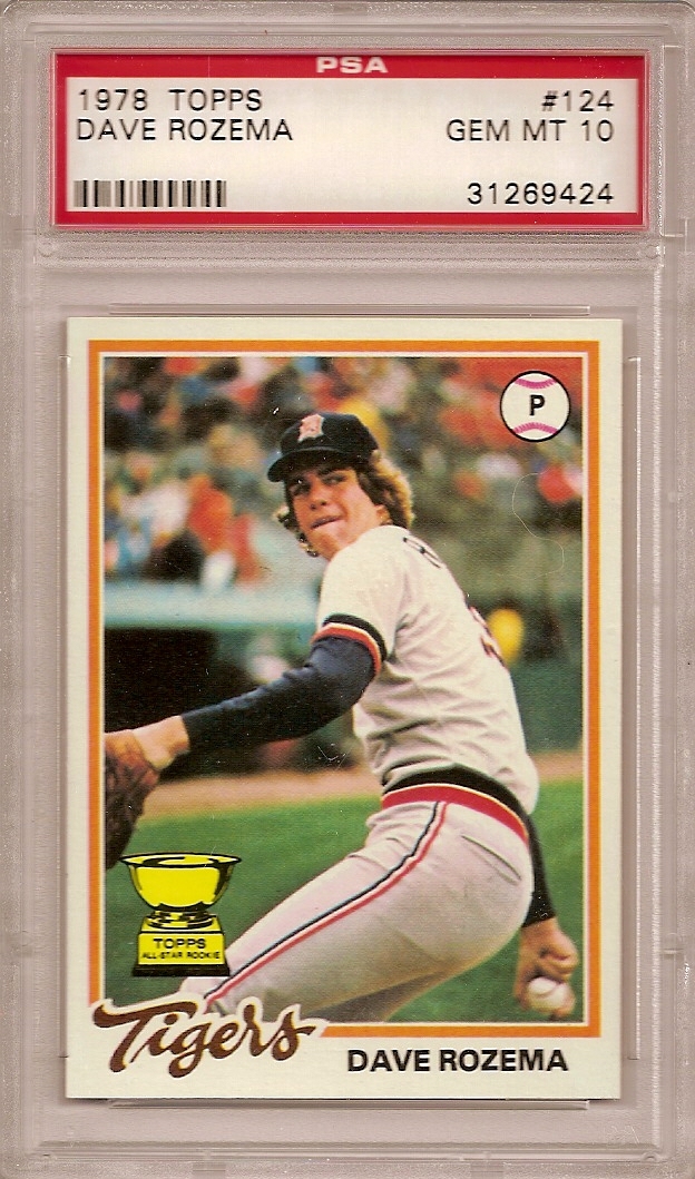 Dave Rozema autographed baseball card (Detroit Tigers) 1978 Topps