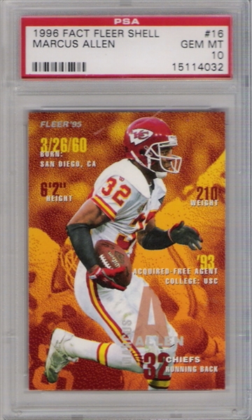 Marcus Allen Fleer 1994 74 Kansas City Chiefs