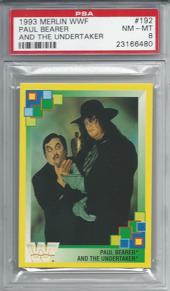 Carte Trading WWF The Undertaker 1991 - Édition Allemande Merlin #40 - Excellent état