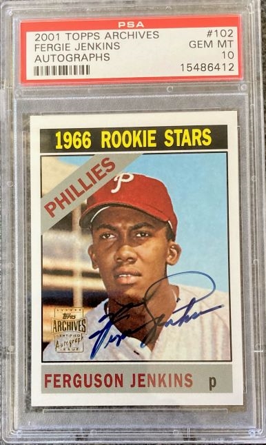 FERGIE JENKINS Autographed 2002 Topps Archive Card