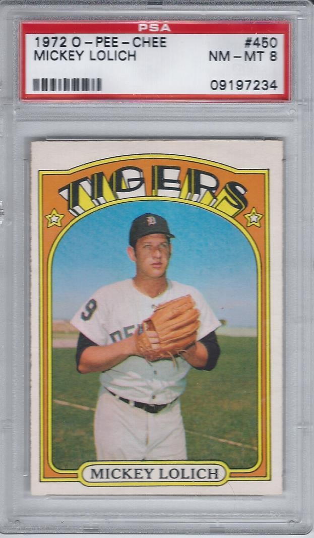  1972 Topps # 450 Mickey Lolich Detroit Tigers