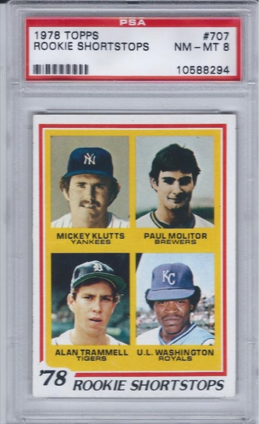 1985 Topps Stickers 20 Alan TRAMMELL Tigers PSA 10 Graded 