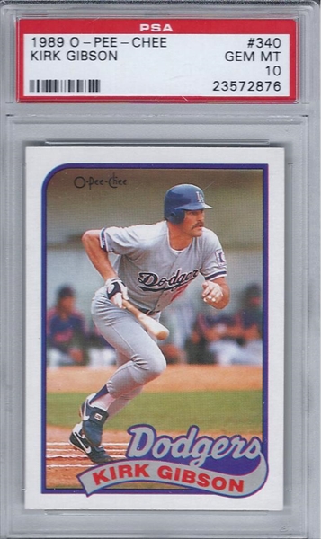 1989 Topps # 340 Kirk Gibson Los Angeles Dodgers (Baseb