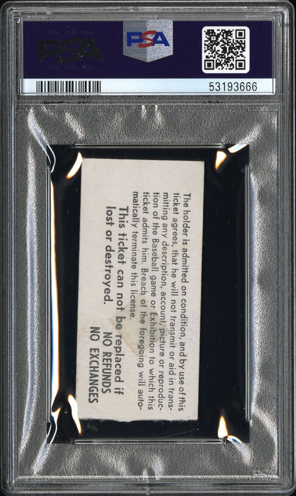 PSA Set Registry Showcase: Atlanta Braves Tickets 1966