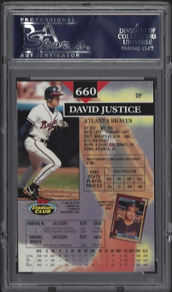 Baseball - Dave Justice Master Set: Jeff's David Justice Master Set Set  Image Gallery