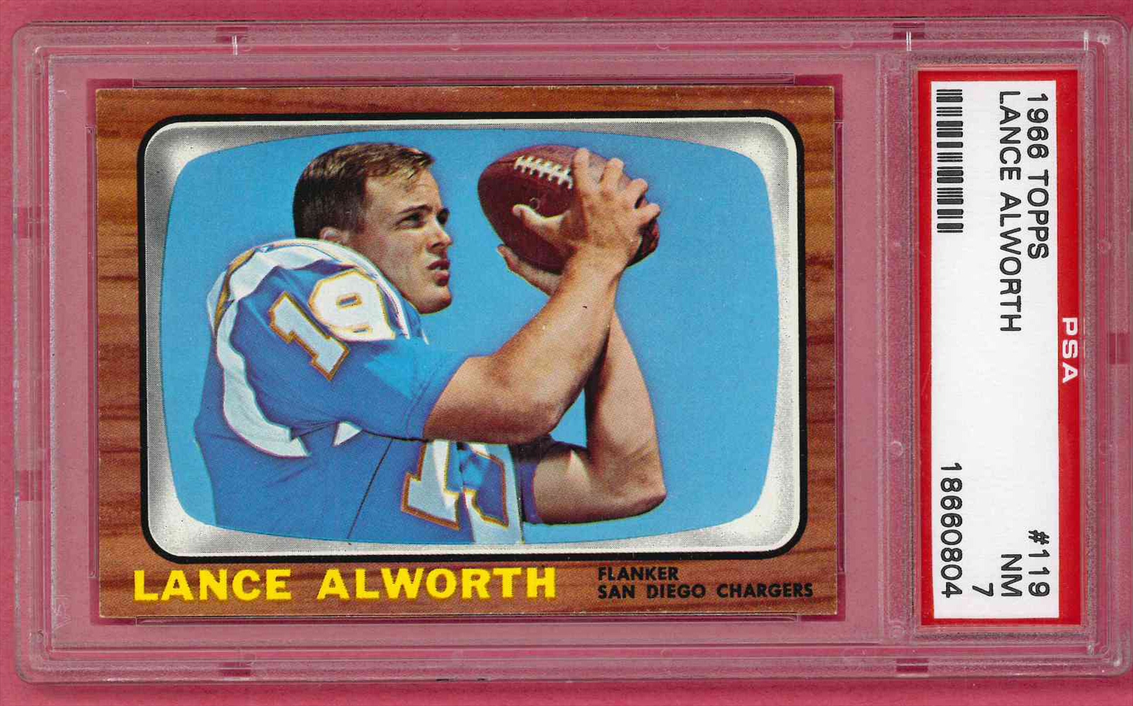 : 1966 Topps # 119 Lance Alworth San Diego Chargers