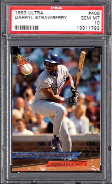 406 Darryl Strawberry - Los Angeles Dodgers - 1993 Ultra Baseball