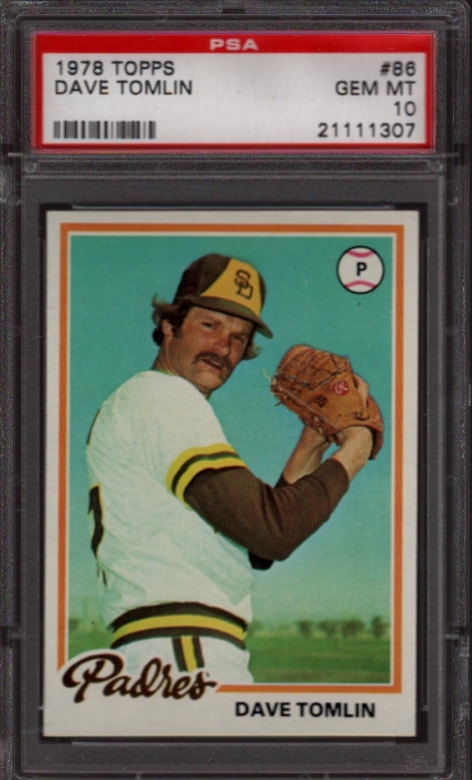  1978 Topps # 86 Dave Tomlin San Diego Padres (Baseball
