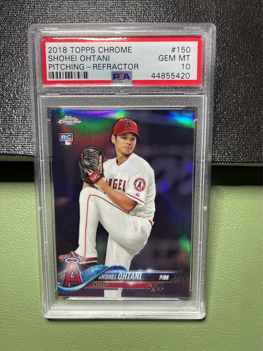 2018 Topps Chrome Shohei Ohtani Red Jersey Orange Refractor PSA 10