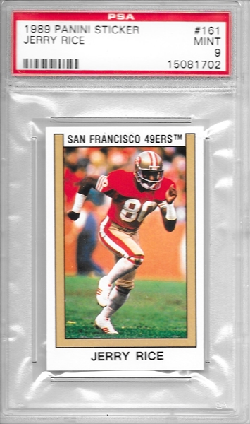 1996 SELECT #199 JERRY RICE 49ERS HOF CHECKLIST POP 5 PSA 10 F3687390-404 -  4 Sharp Corners