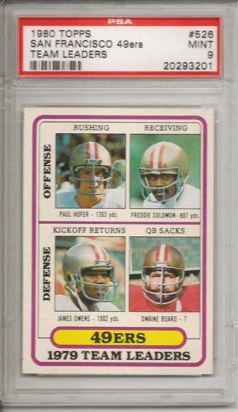 PSA Set Registry Showcase: San Francisco 49ers Fleer Team Action