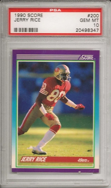 Jerry Rice 1990 Score PSA 10 