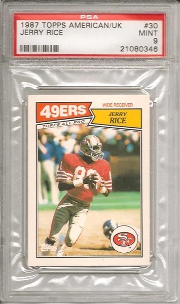 1996 SELECT #199 JERRY RICE 49ERS HOF CHECKLIST POP 5 PSA 10