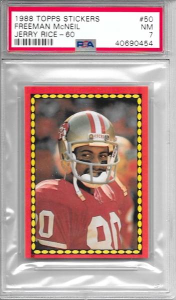 1995 ZENITH Z-TEAM JERRY RICE #ZT6 SAN FRANCISCO 49ERS HOF PSA 7 NM 62313915