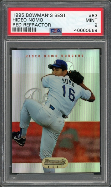 Hideo Nomo Dodgers 95 Bowmans Best Rookie Baseball Card