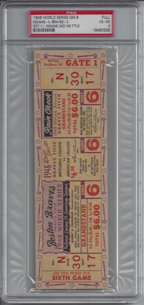 Tickets - World Series Master Set (1903-Present): Indians Ticket ...