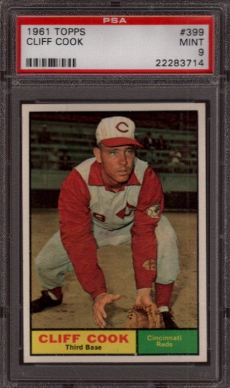  1961 Topps # 378 Wally Post Cincinnati Reds (Baseball