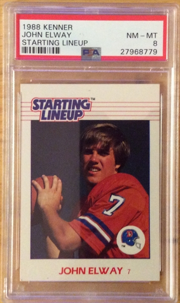 1990 John Elway Kenner Starting Lineup Football Card