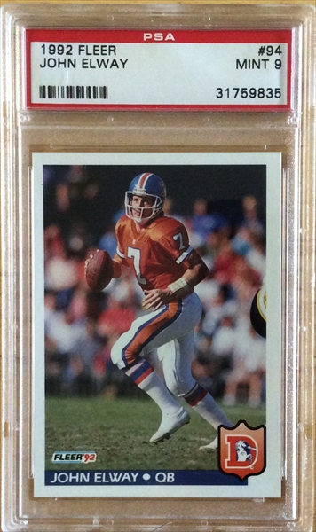 1996 Playoff Absolute Metal XL #XL20 John Elway – PSA EX-MT 6 on