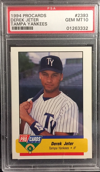 DEREK JETER 1994 Columbus Clippers Rookie Card 