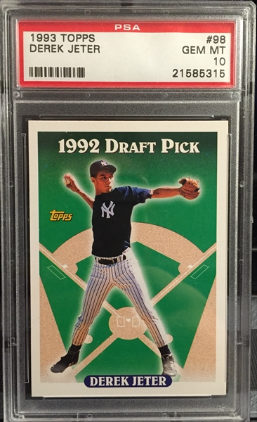 1997 COLUMBUS CLIPPERS 20TH ANNIVERSARY DEREK JETER PSA 9 MINT YANKEES