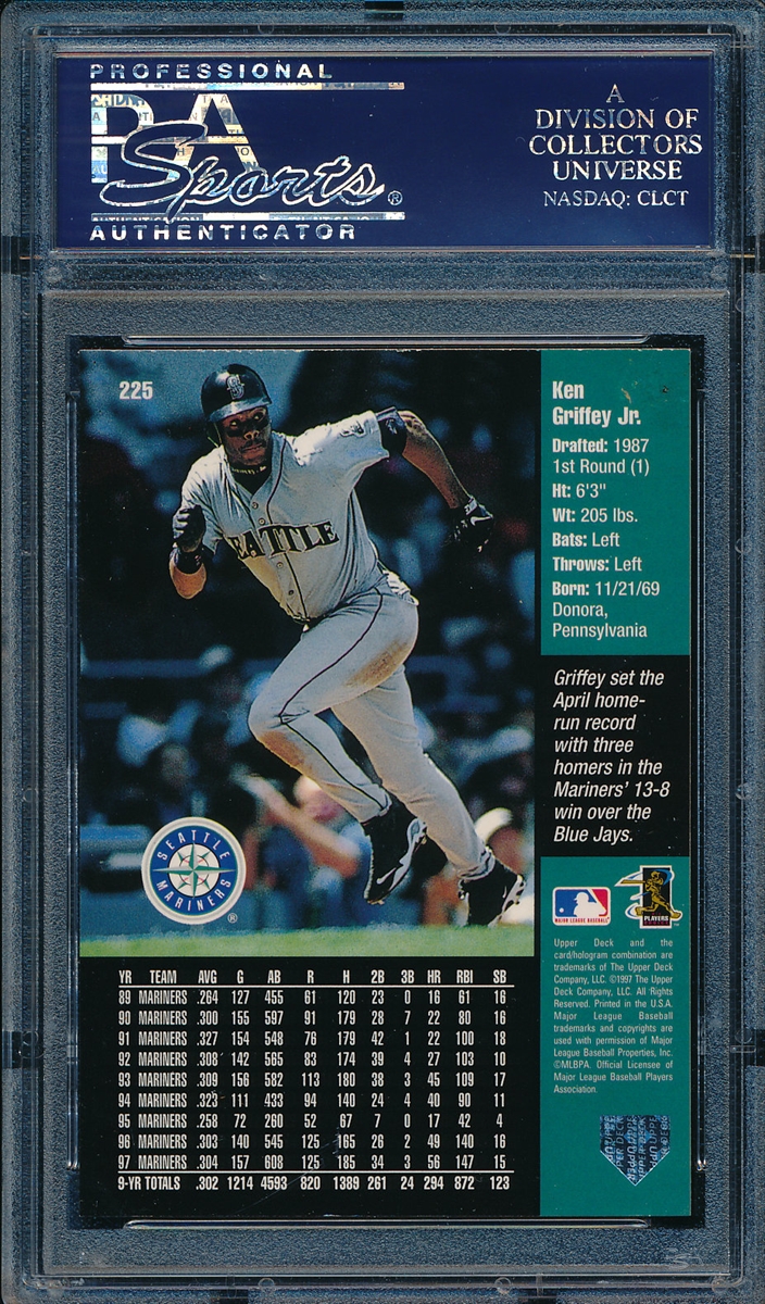 1998 Upper Deck All Star Game Ken Griffey Jr. Mariners 225