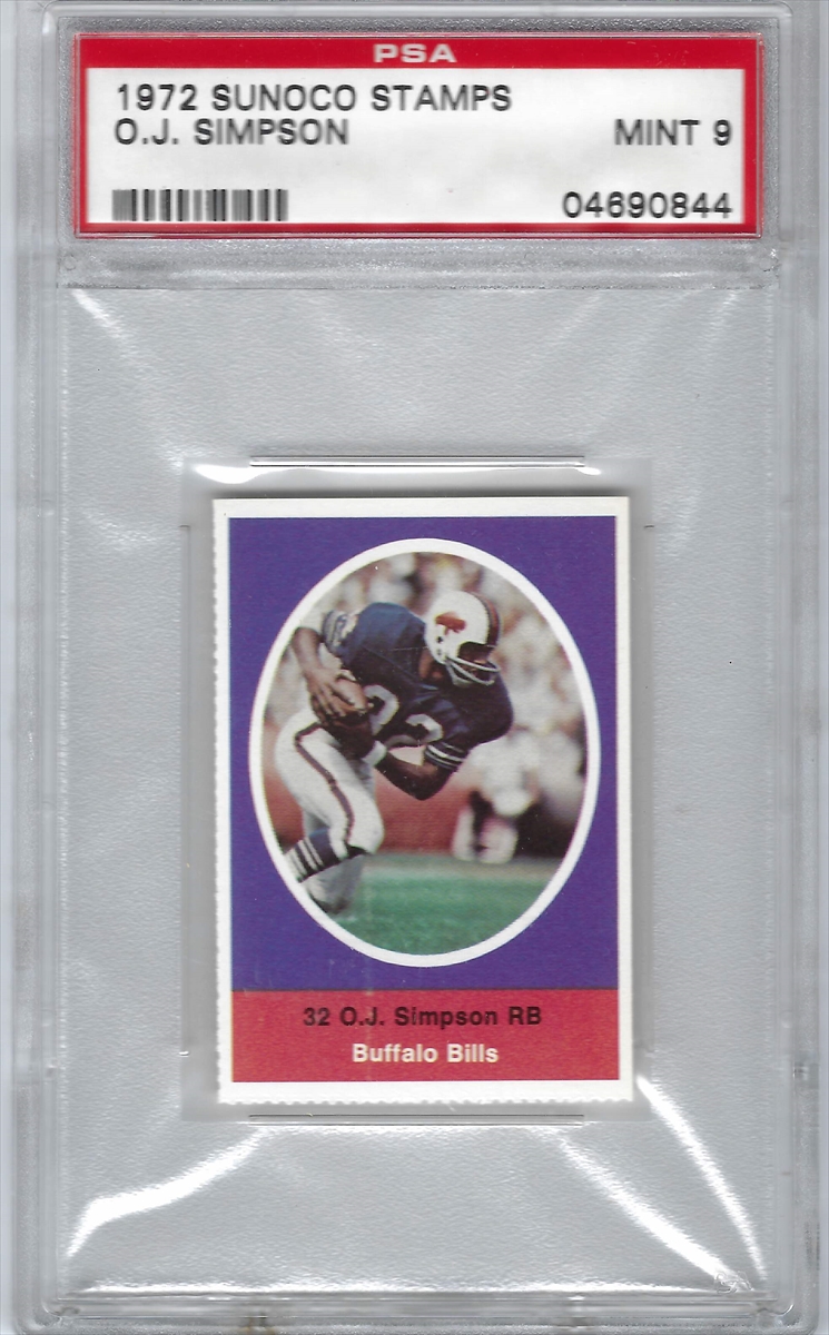 1972 Sunoco Football Stamp Willie Young - Buffalo Bills (EX)