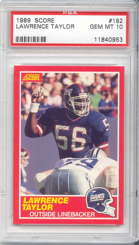 2015 Panini Clear Vision Lawrence Taylor (White Jersey) #31.1 PSA 8 HOF