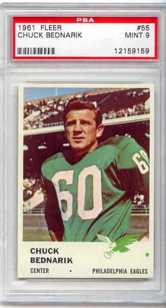 : 1955 Bowman # 158 Chuck Bednarik Philadelphia Eagles