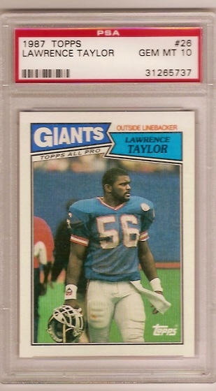 2015 Panini Clear Vision Lawrence Taylor (White Jersey) #31.1 PSA 8 HOF