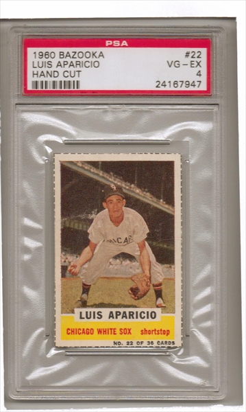 1960 Bazooka Regular (Baseball) Card# 22 luis aparicio of the