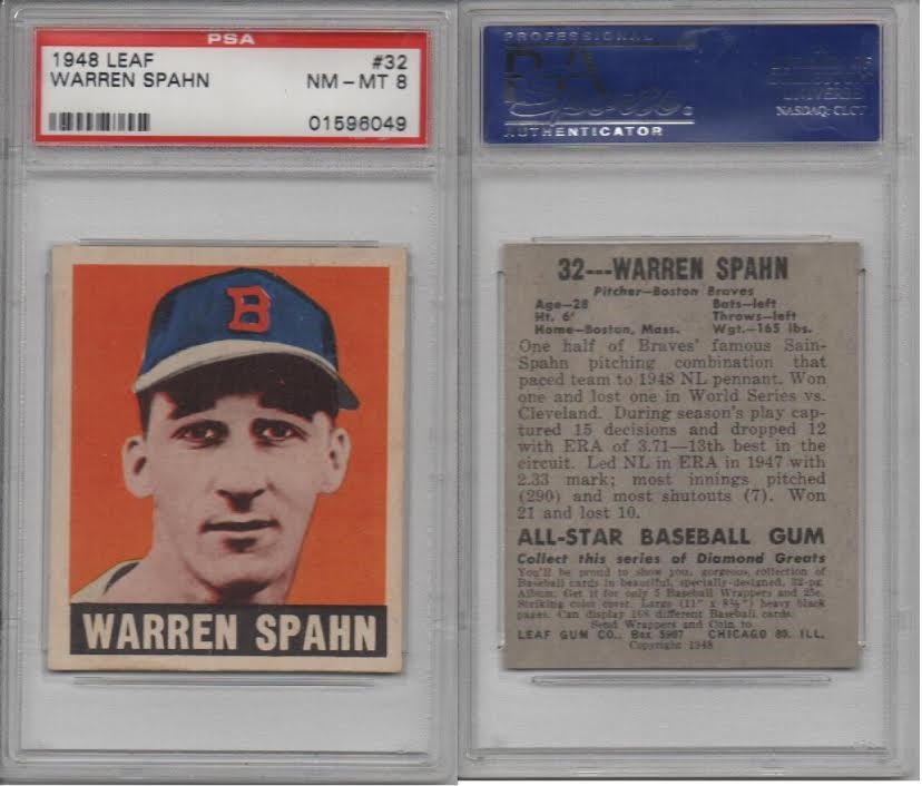 1949 Warren Spahn Game Worn Boston Braves Jersey. Baseball